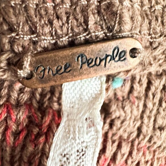 Free People Knit Crochet Patchwork Body con Skirt S - Picture 7 of 8